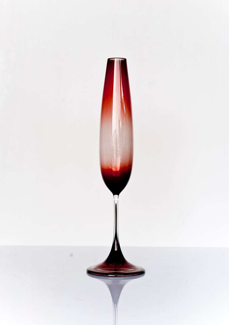 20th Century Tulip Glass by Nils Landberg Orrefors