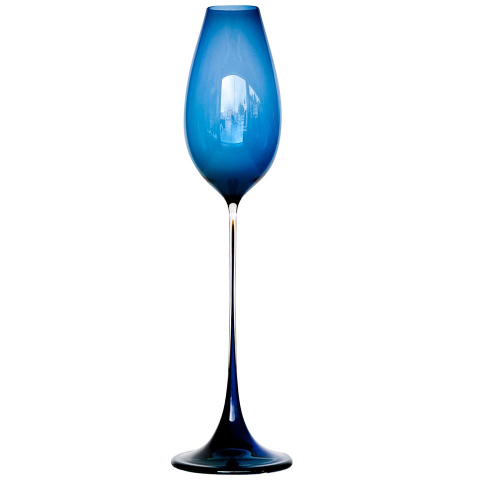 20th C. Tulip Glass By Nils Landberg Orrefors For Sale