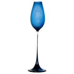 20th C. Tulip Glass By Nils Landberg Orrefors