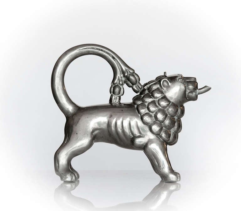 Scandinavian Modern 20th Century Aquamanile in Pewter by Anna Petrus For Sale