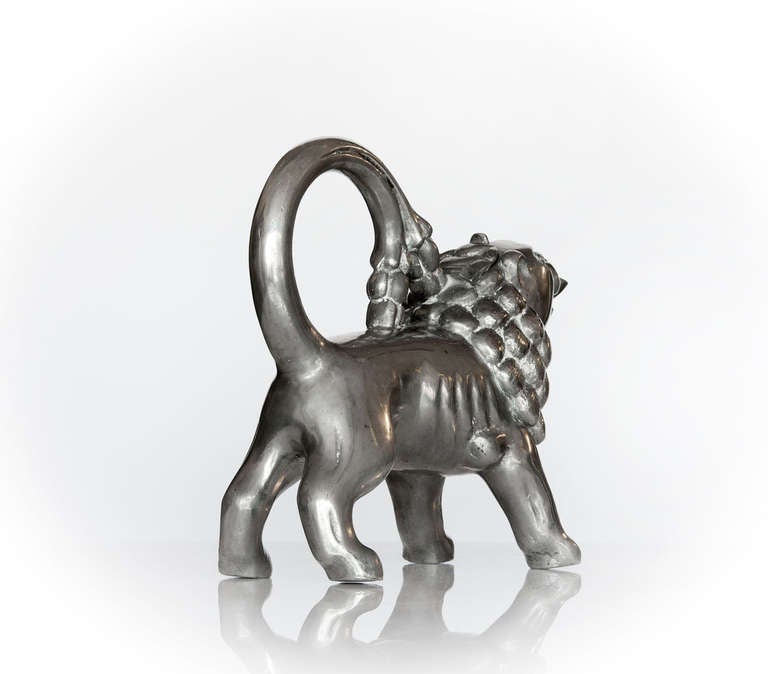 Swedish 20th Century Aquamanile in Pewter by Anna Petrus For Sale