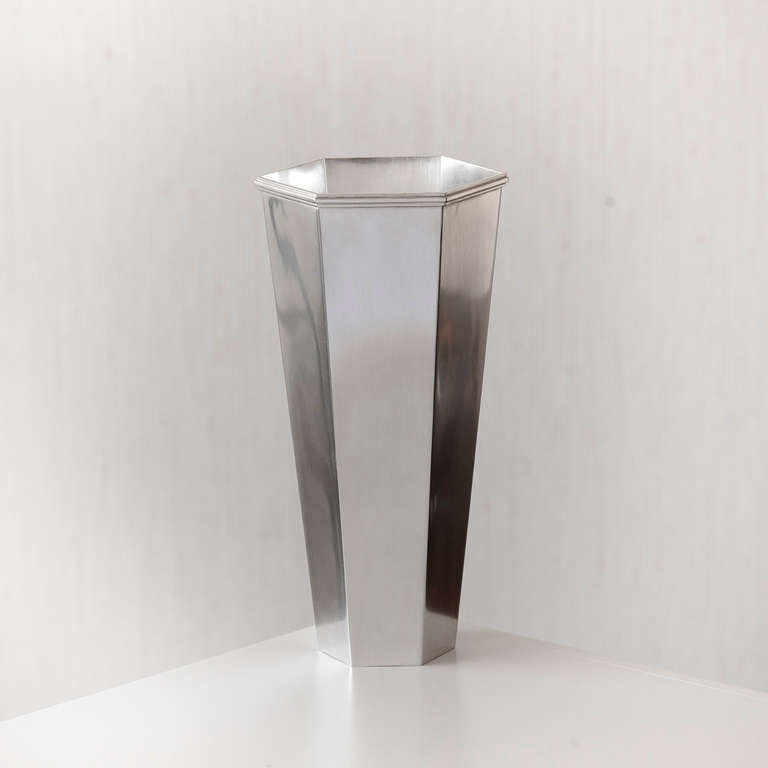 Scandinavian Modern 20th Century Vase Sterling Silver by Wiwen Nilsson For Sale
