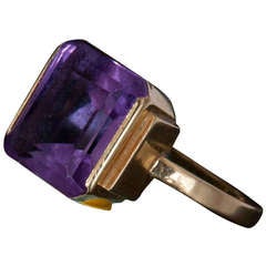 20th c. Ring in 18k gold and amethyst by Wiwen Nilsson