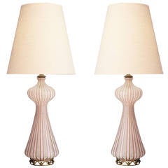 Pair of Italian Vintage Murano Glas Table Lamps