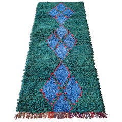 Moroccan Vintage Boucherouite Rag Rug