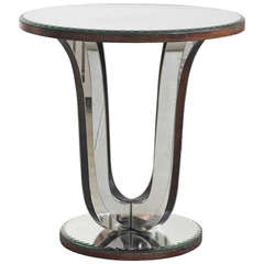 Art Deco Gueridon Mirror Side Table