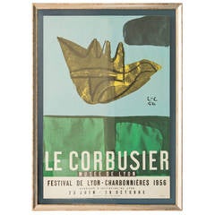 Vintage Le Corbusier poster "Musée de Lyon"