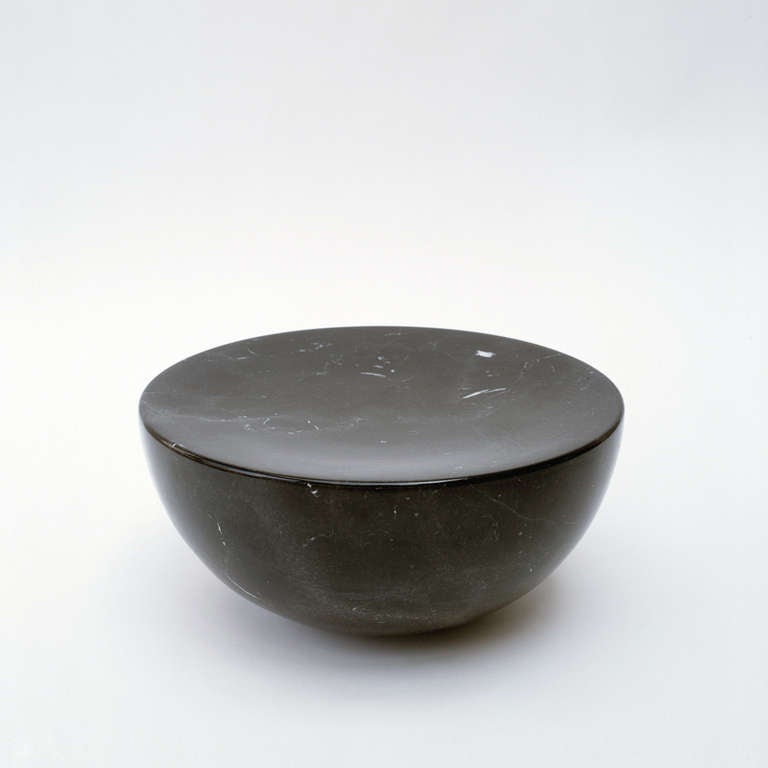 Meditation stool in black marquina marble.