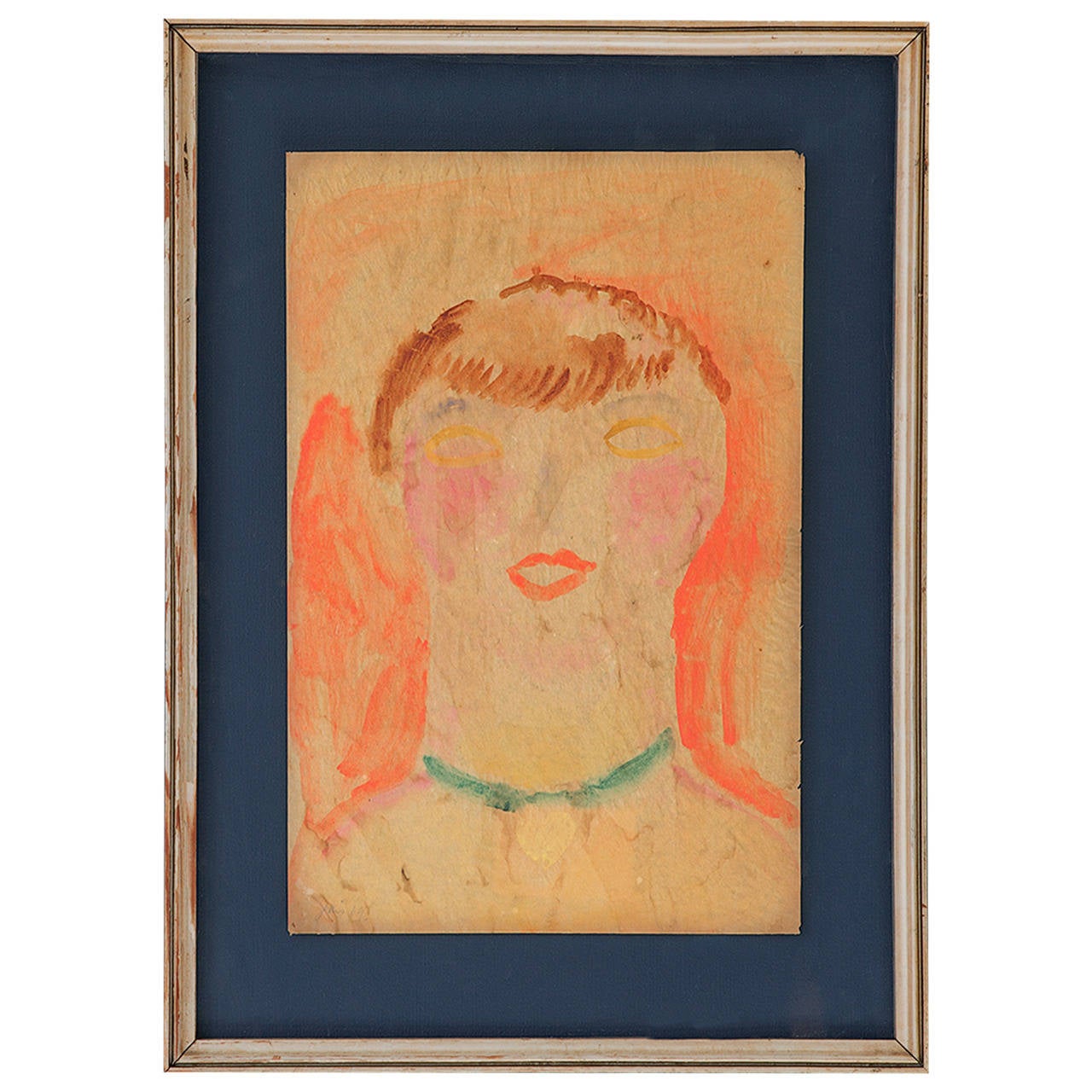 Vintage Jais Nielsen Watercolor For Sale