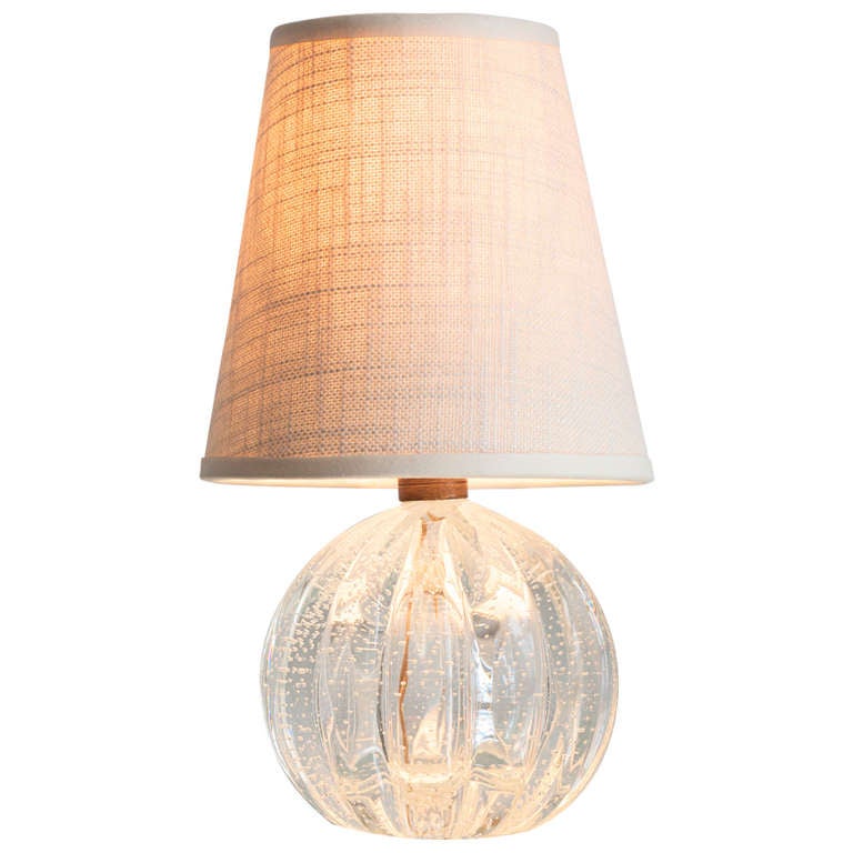 1970 s Murano Bullicante Glass Table Lamp At 1stdibs