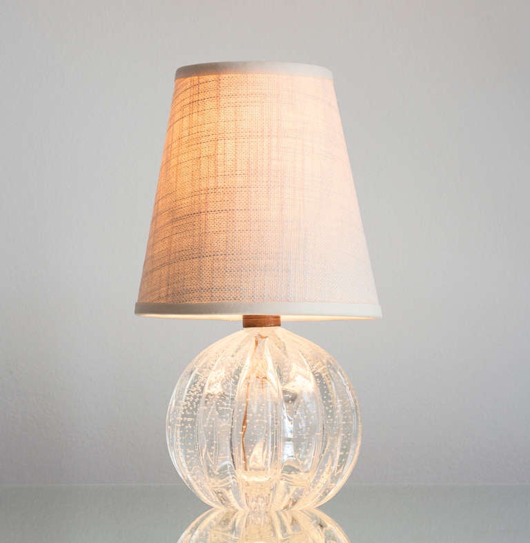 1970 s Murano Bullicante Glass Table Lamp At 1stdibs
