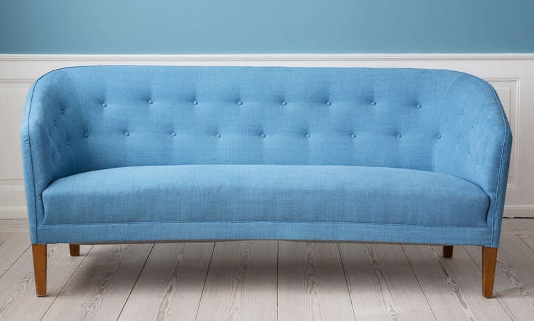 Two seater sofa, re upholstered.