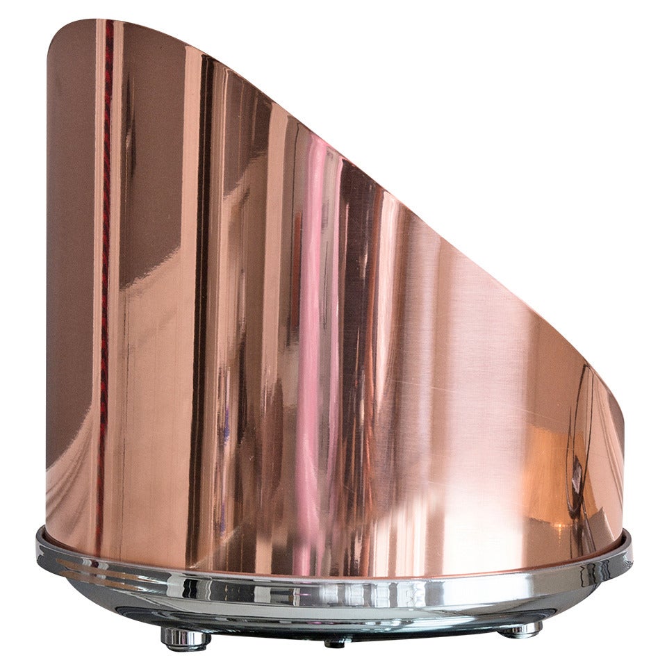 Azucena "Ventola" Table Lamp in Polished Copper