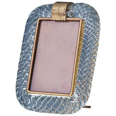 Vintage Murano Clear Glass Portrait Frame