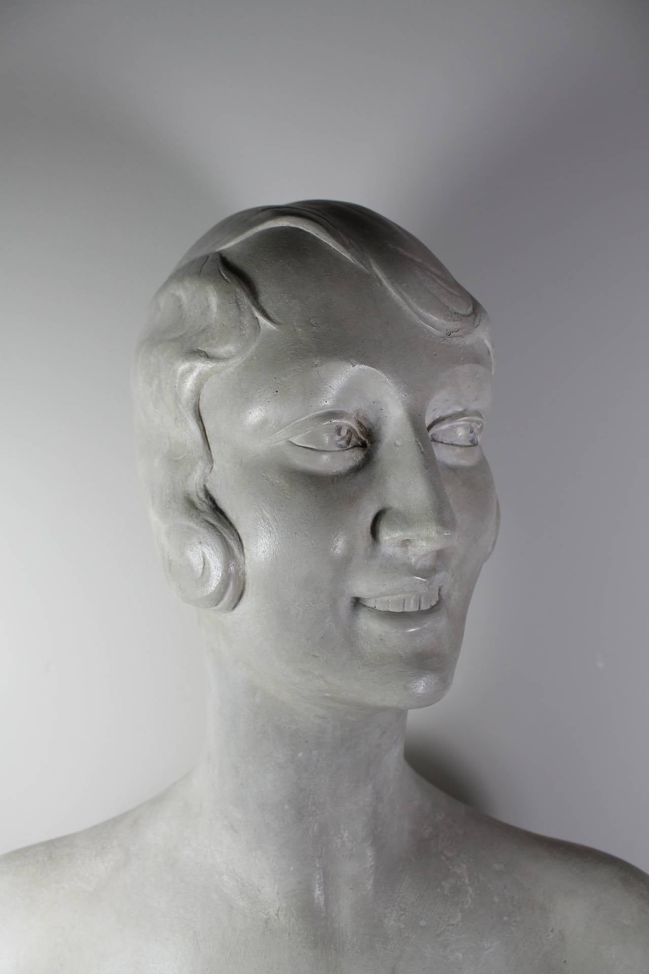 Shop window bust from the 20ties, from P.Collet, Bruxelles