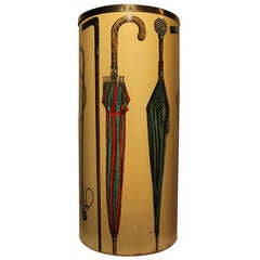 Umbrella Stand In Hand Painted Masonite circa 1950 8