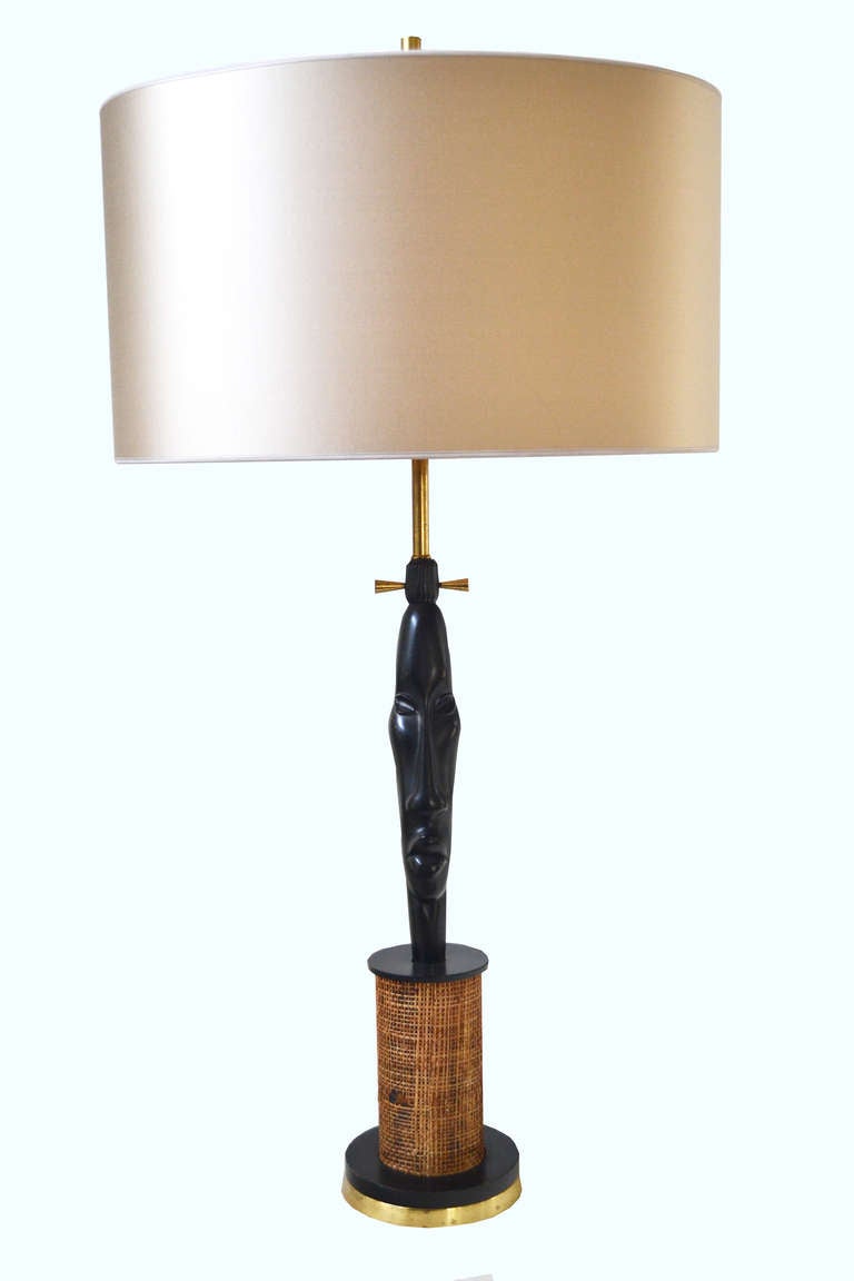 1950's Lamp 'African Head' For Sale at 1stDibs