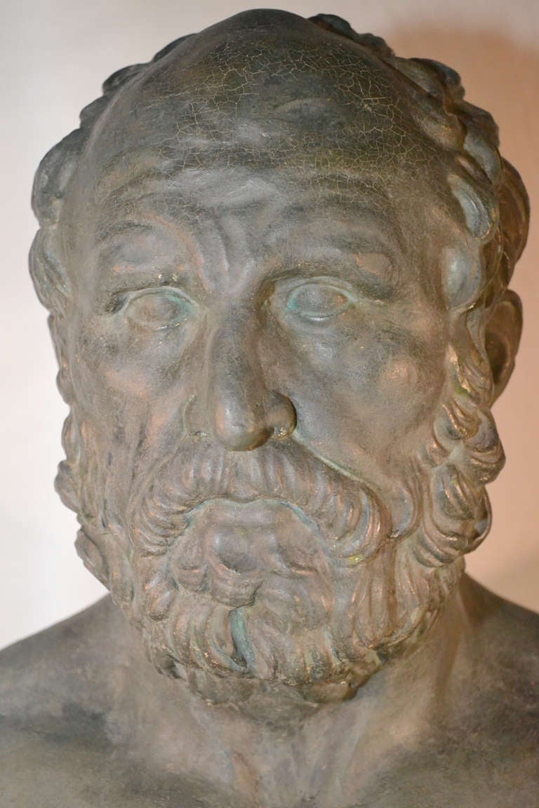 Italian 19th Century Bust of Homerus For Sale