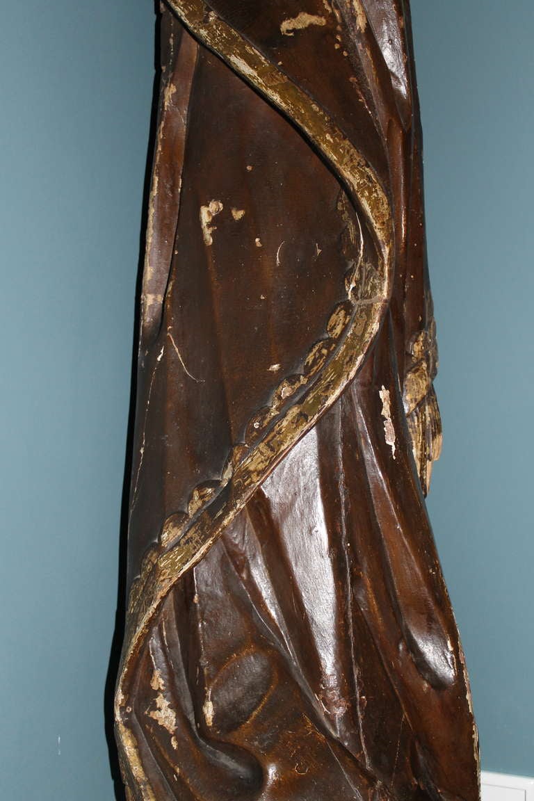 18th Century and Earlier Woodcarved Curtain, 17th Century For Sale