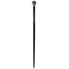 Walking Stick in Lignum Vitae with Silver Top, circa 1910