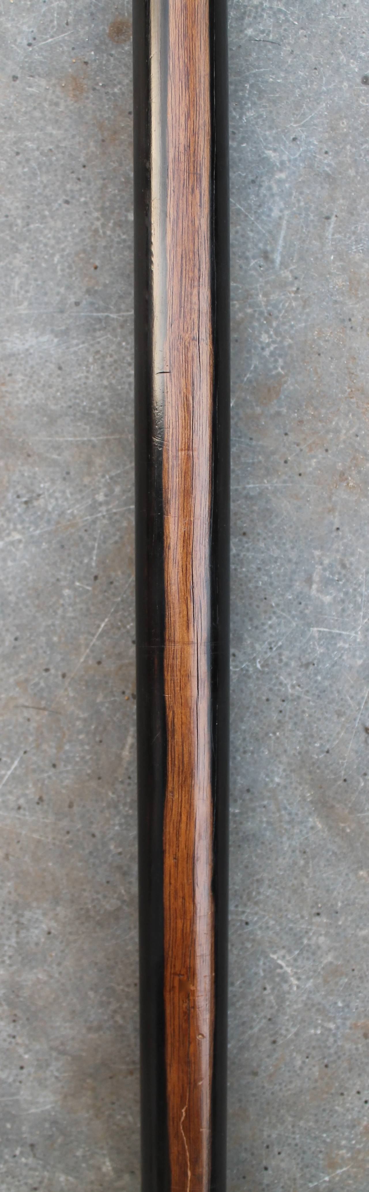 Walking Stick in Lignum Vitae with Silver Ball, ca.1910
Under the Ball is name 'Carla