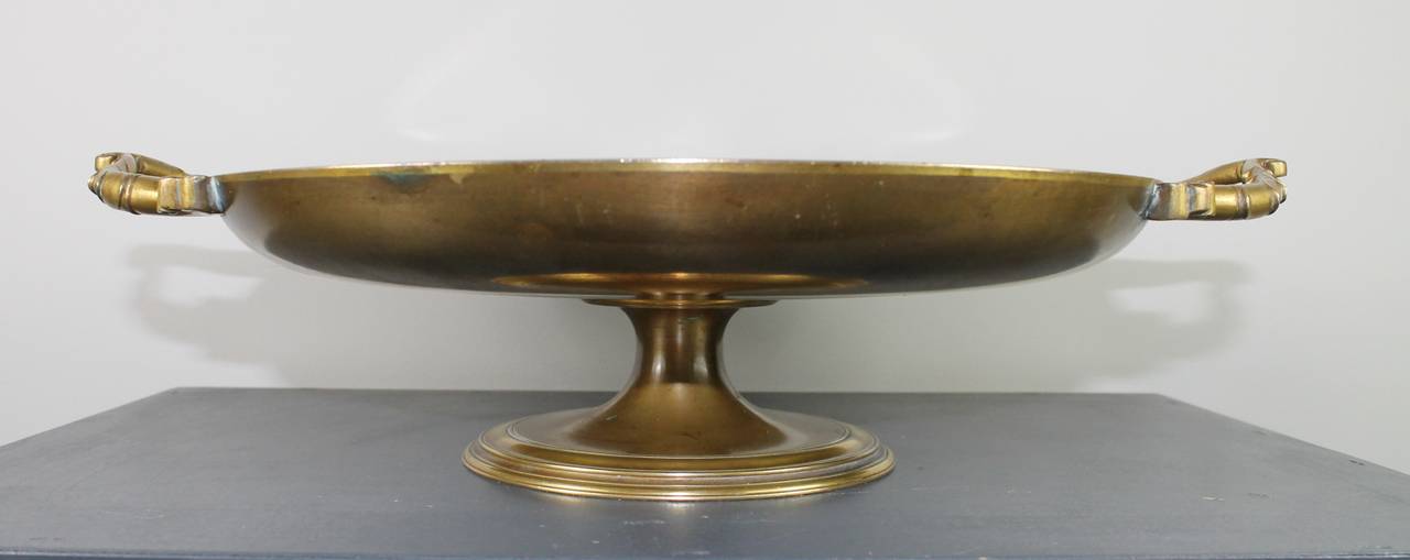 Tazza in Bronze, 'Le Masque', signed F. Barbedienne