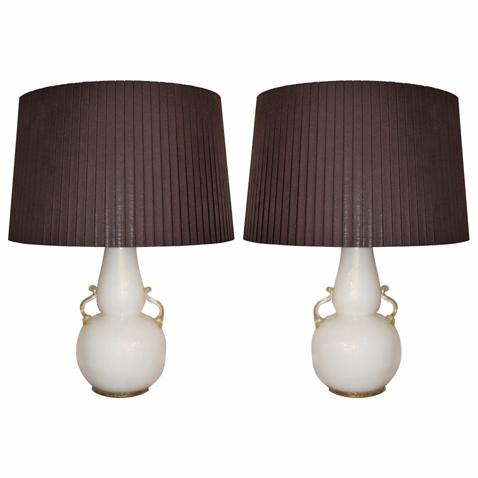 A Pair Of Murano Table-lamps, Circa 1920 For Sale