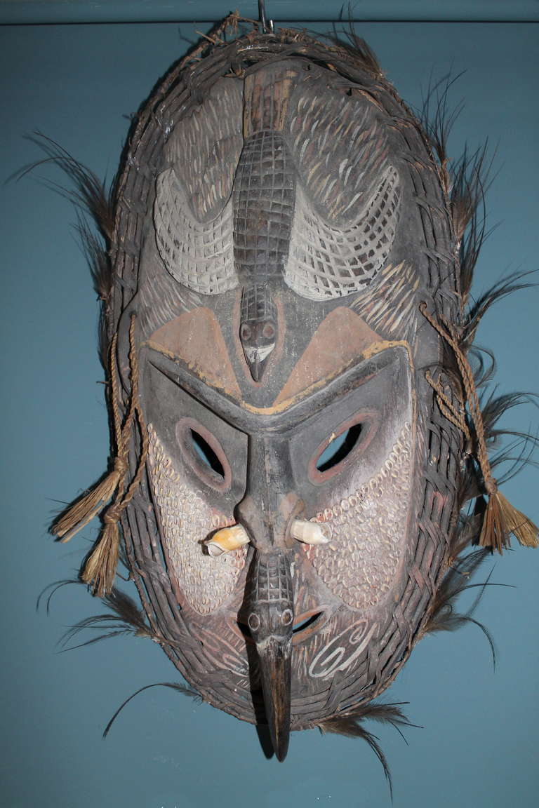 A Sepik mask from Papua New Guinea, 20th century.