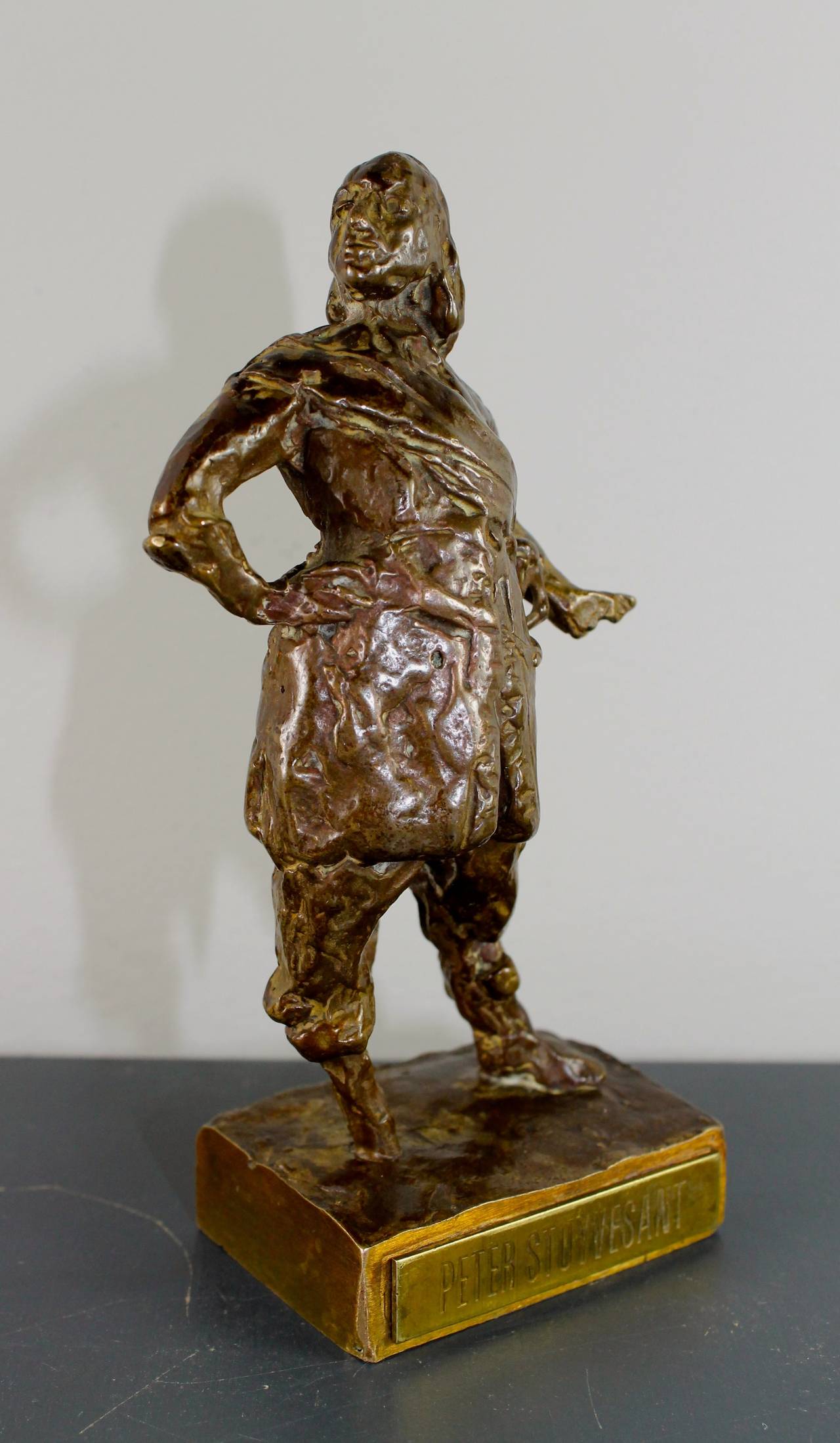 Renaissance Miniature of Peter Stuyvesant in Bronze, 1980 For Sale