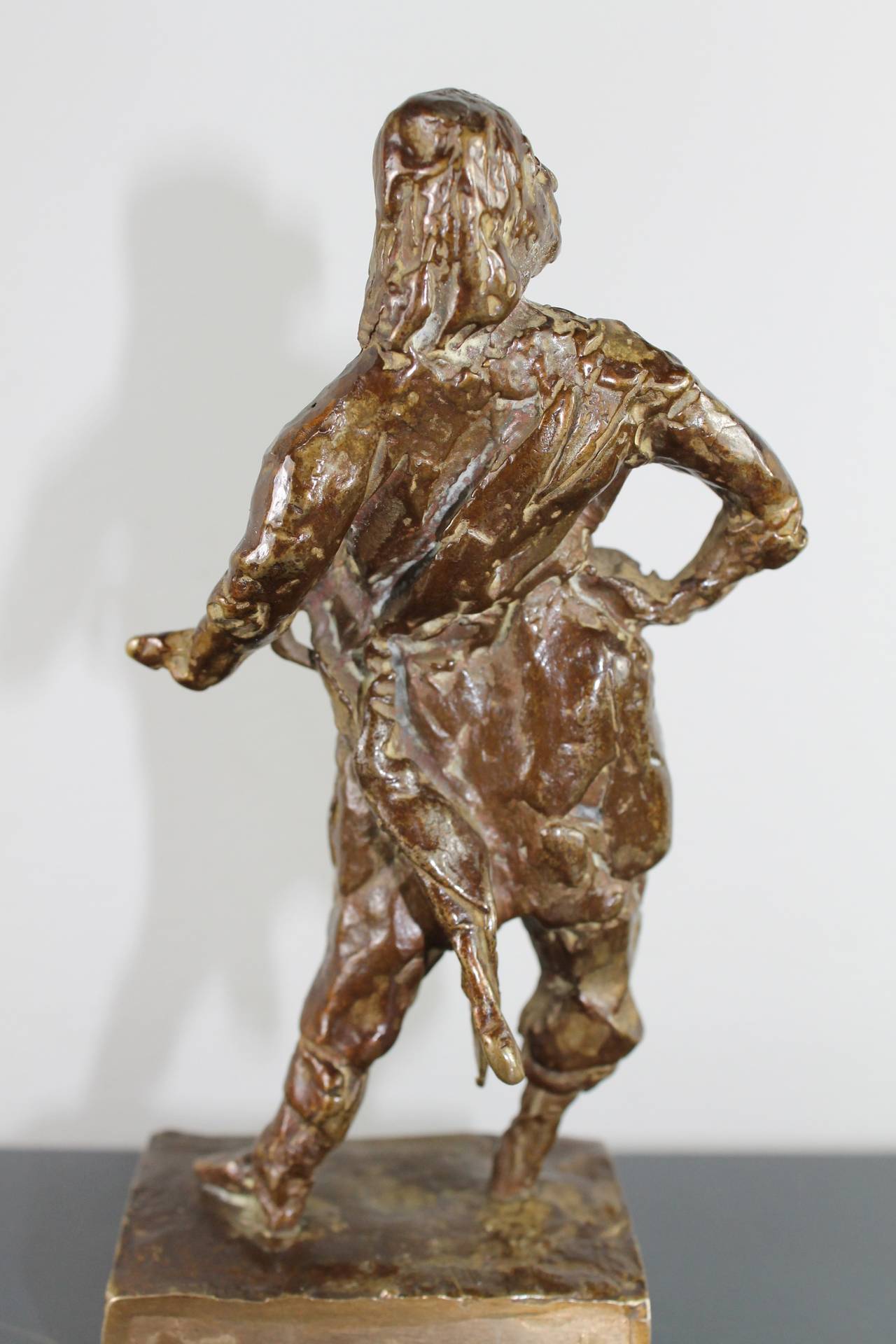 Hand-Crafted Miniature of Peter Stuyvesant in Bronze, 1980 For Sale