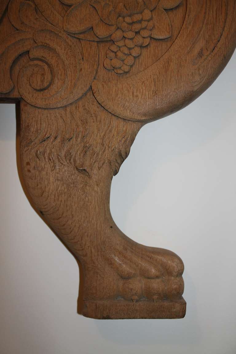 Pair of Woodcarved Griffins For Sale 1