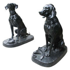 Pair of Dogs after Alfred Jacqemart (1824-1896)