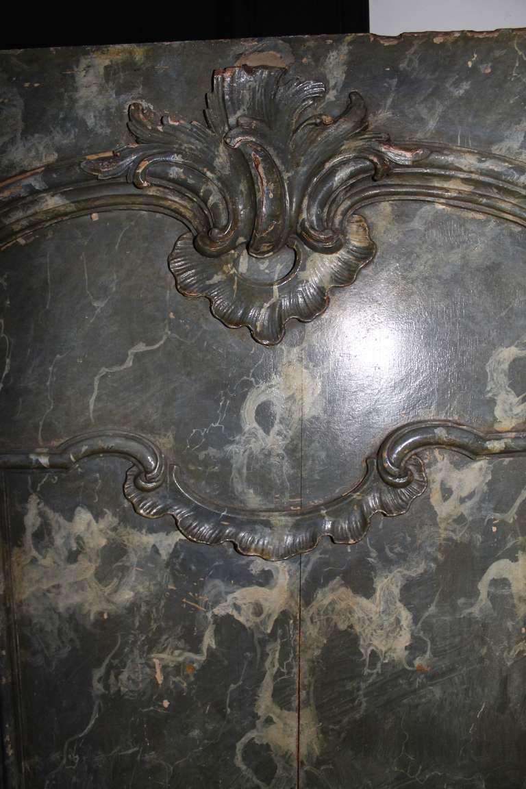 Rococo Pair of Marbled Panels For Sale