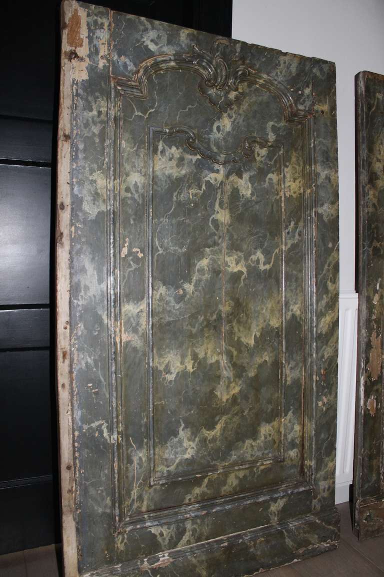 Pair of Marbled Panels In Good Condition For Sale In Sint Annaland, NL