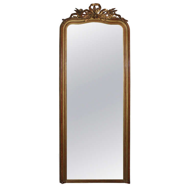 Tall French Gilded Mirror
