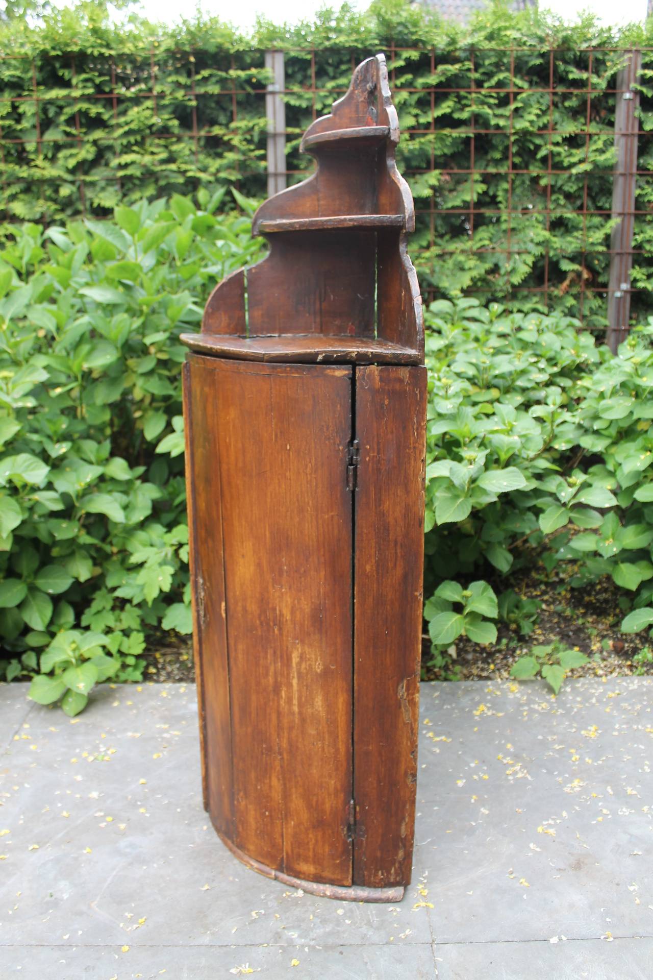 Dutch Corner Wall Cupboard, 18th Century