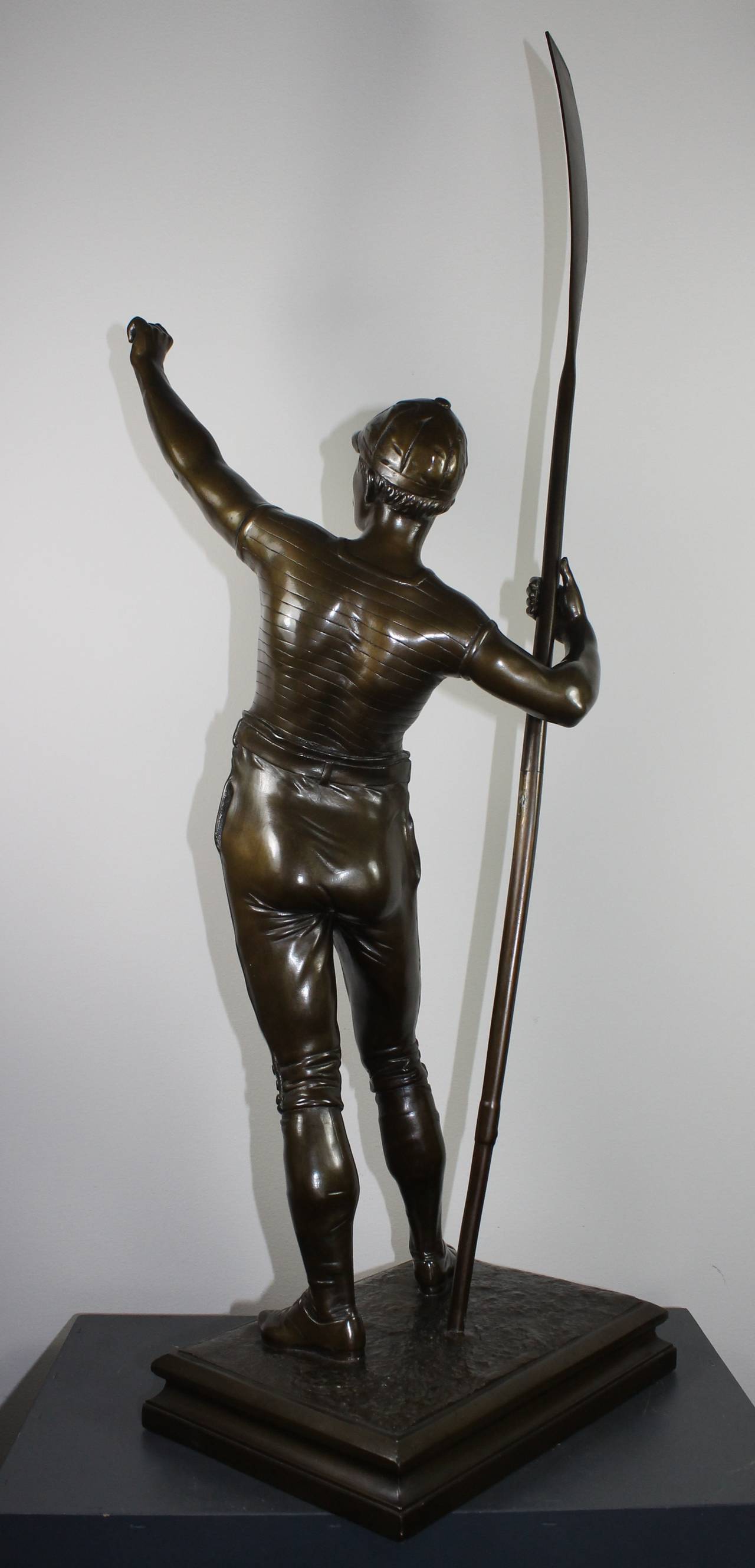 Early 20th Century Bronzed Rower Sculpture, English circa 1910
