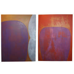 Pair of Large Abstract Paintings