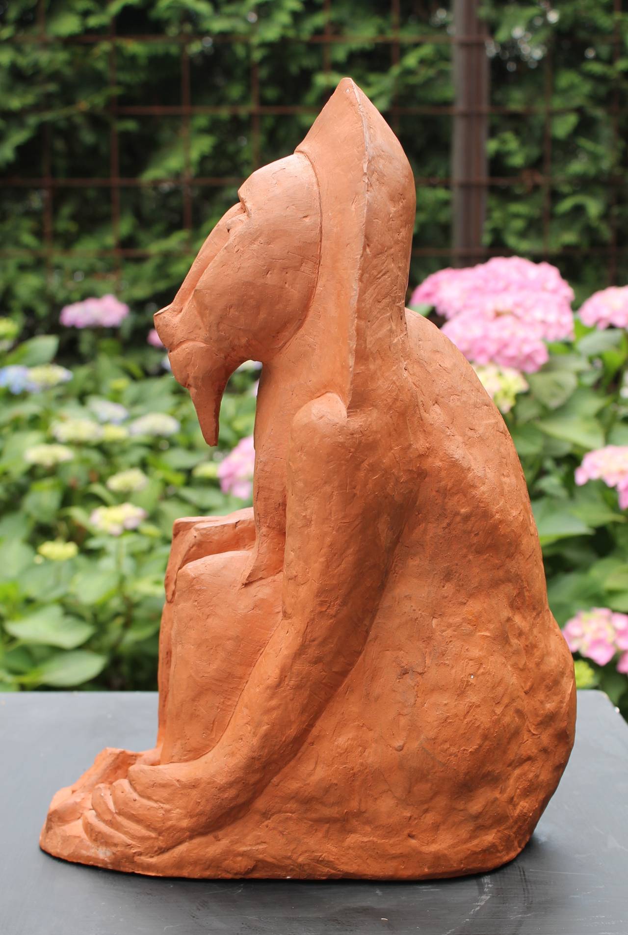 French Art Deco Macaque In Terracotta, ca. 1930 For Sale