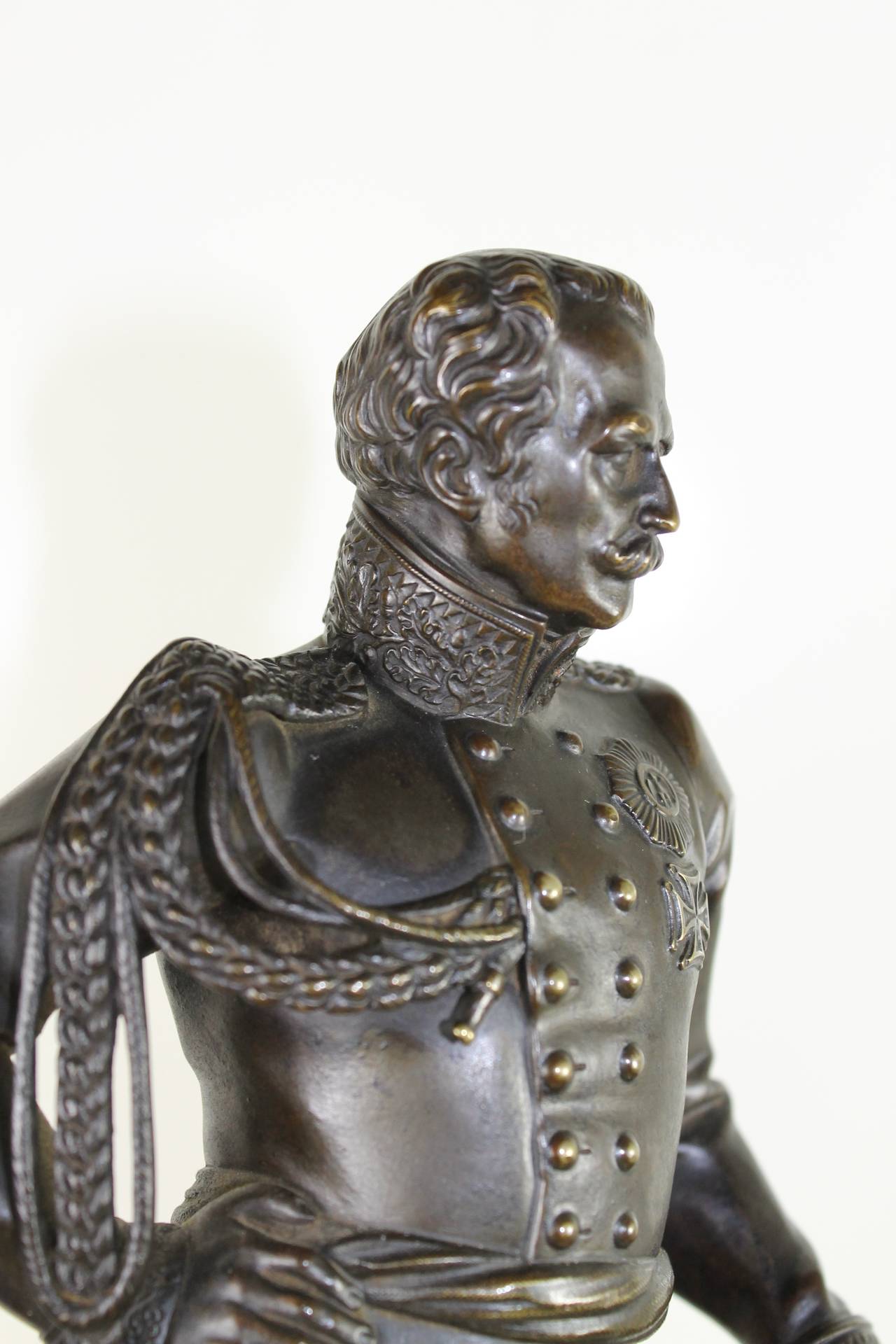 German Officer in Bronze For Sale 1