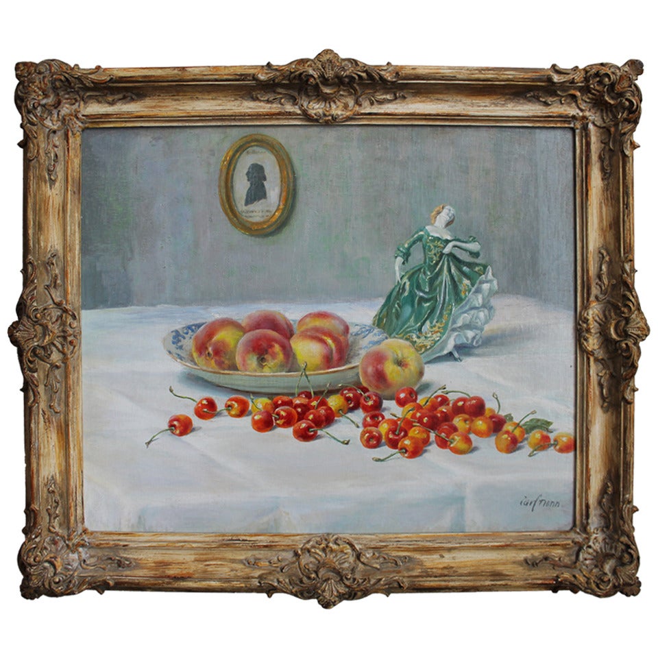 Still life with Fruit by Carl Nona (Bonn 1876-1949) For Sale