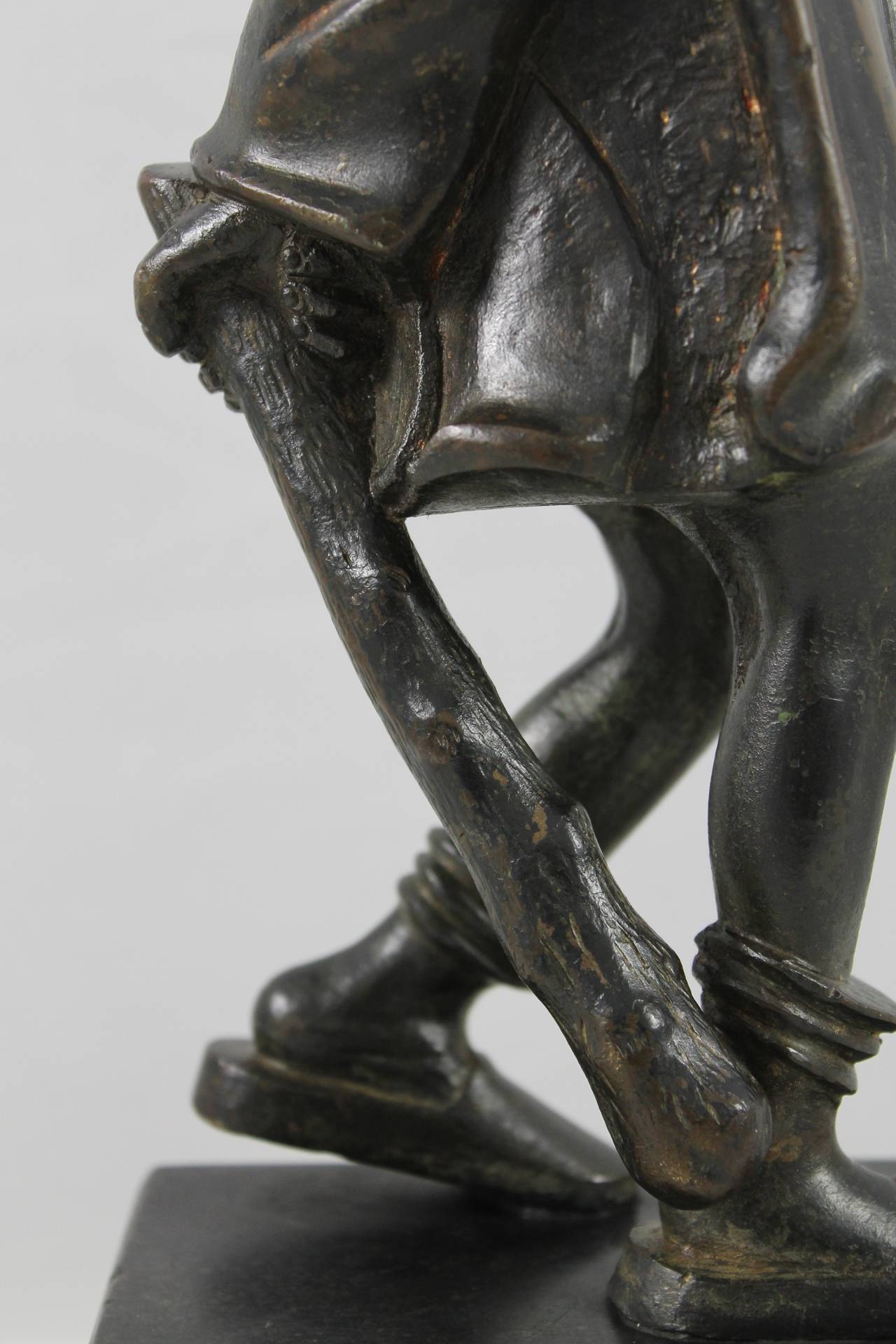 Hand-Crafted Bronze Wild Man, 18th or 19th Century For Sale