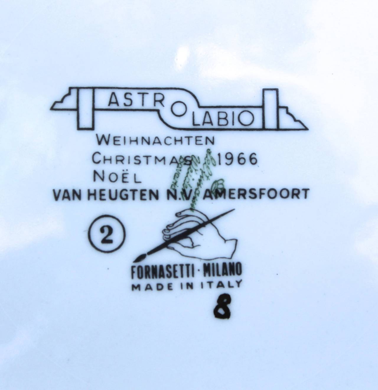 Trio of Fornasetti Astrolabio Plates in Porcelain In Good Condition In Sint Annaland, NL