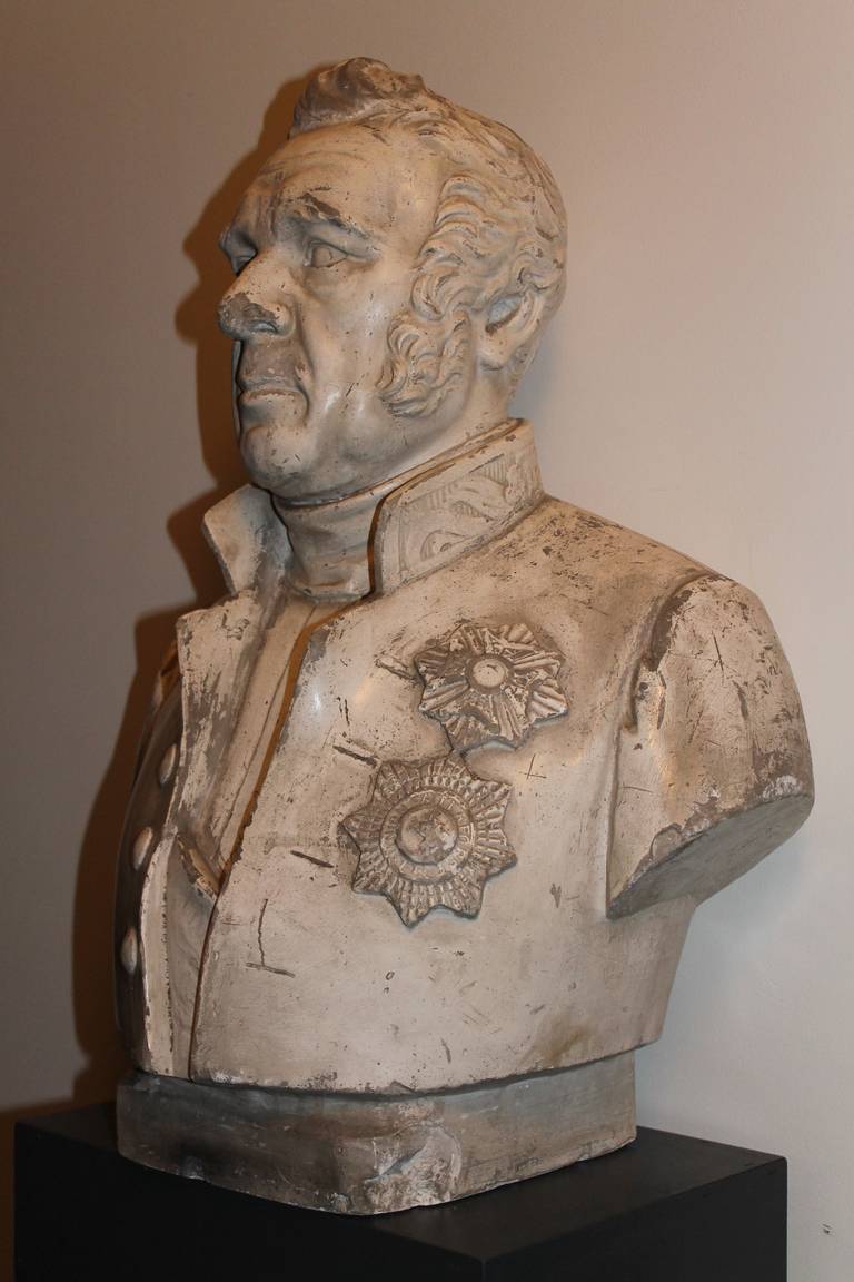 Stucco Bust of a Dutch Officer