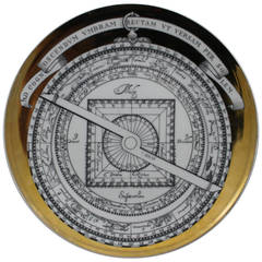 Piero Fornasetti Porcelain Astrolabio Plate, 1970