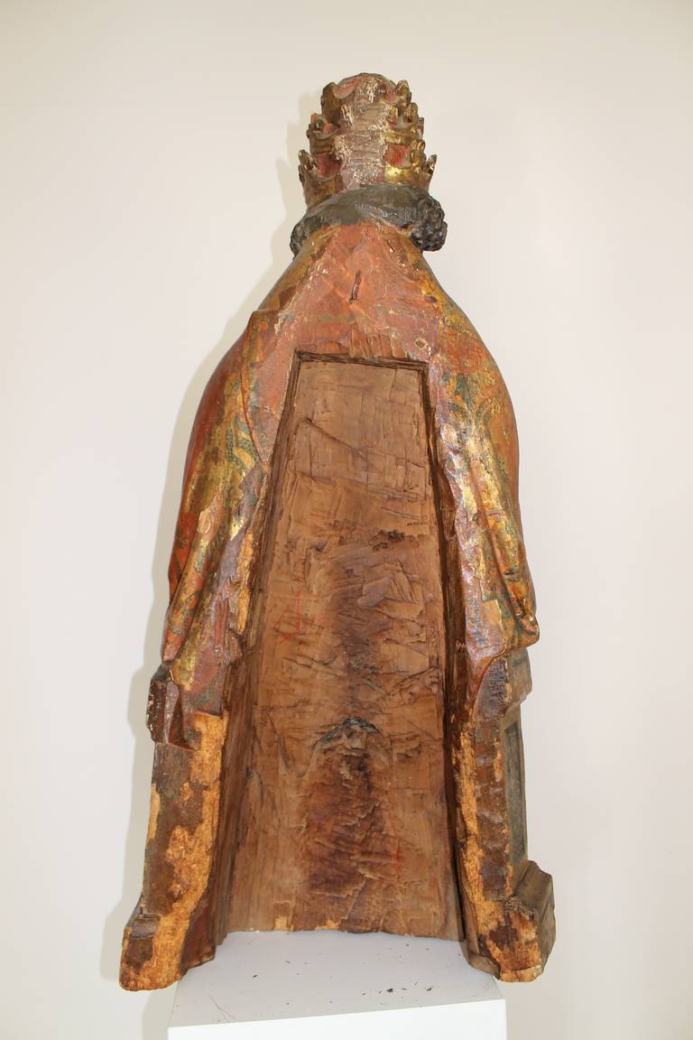 18th Century and Earlier Saint Peter, Woodcarved, 15th Century, Lower Rhine For Sale