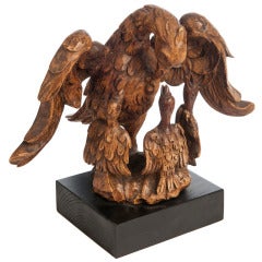 Woodcarved Flemish Pelican circa 1720