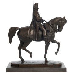 Antique Napoleon Bonaparte on Horseback by Emmanuel Fremiet