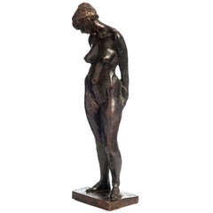 Vintage Dutch Bronze Naked Woman 
Annette
, circa 1960