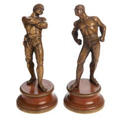 Bronze Pair of Boxers circa 1890